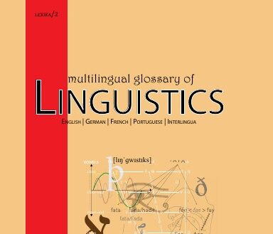 PAge de couverture de Multilingual glossary of linguistics...