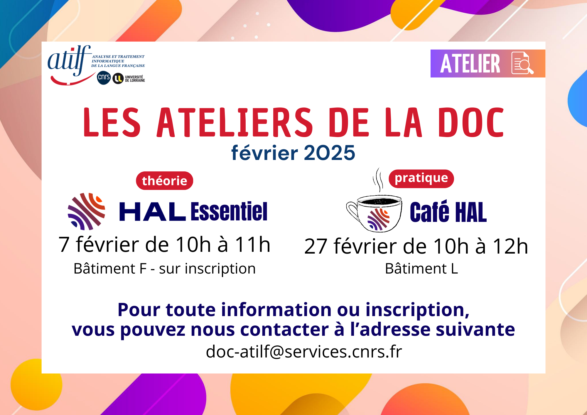 Les ateliers de la doc